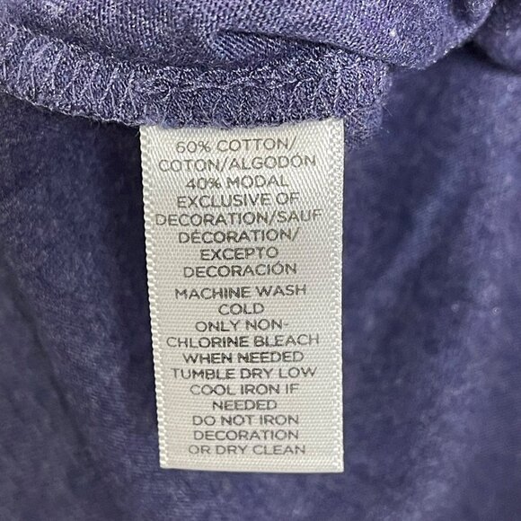 New Loft Velvet Trim Off The Shoulder Bell Sleeve Top Womens S Blue Boho Hippie - Picture 9 of 9